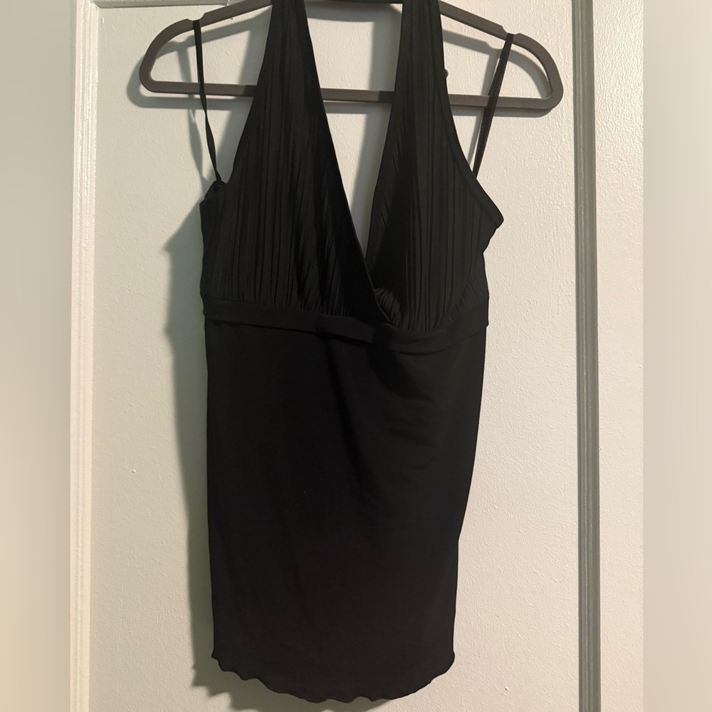Y2K Baneta Black Halter Top